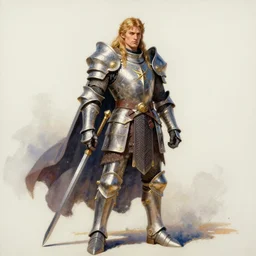 a oil / watercolor painting full body character portrait of a paladin / barbarian in the style of moebius in the style of leonard boyarsky trending on artstation deviantart pinterest furaffinity detailed photorealistic highlights and shadow hd 8 k post - processing high resolution