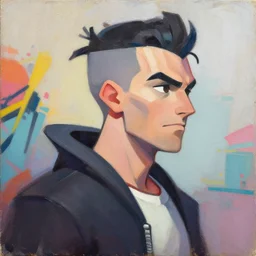 greg manchess portrait painting of pinhead as overwatch character, medium shot, asymmetrical, profile picture, organic painting, sunny day, matte painting, bold shapes, hard edges, street art, trending on artstation, by huang guangjian and gil elvgren and sachin teng