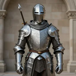 knight of the round table wearing fractal pattern armour