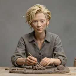 tilda swinton made out of clay