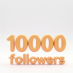 3 d model celebrating 1 0 0 0 0 followers