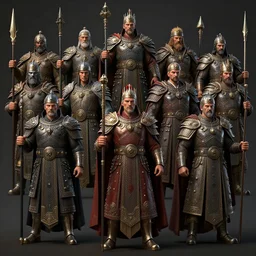 all emperors from the old pc game masters of orion are on one image. Realistic render. High quality 8k 3d unreal engine 5. Overdetailed and maximalist.