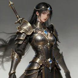 beautiful extremely detailed intricate concept art depicting a warrior by wlop. shining jewelry. bcy. net