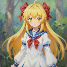 cirno from touhou, by ross tran, background by alena aenami, oil on canvas