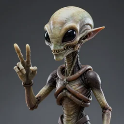 star wars alien with an eyeball mouth, 2 2 fingers and a pointed ear, high - resolution hyperdetailed studio photo