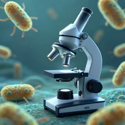 bacteria under a microscope