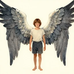 gabriel with large wings _ illustration _ by _ mandy _ jurgens