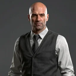 portrait of a bald jerma985 in hitman, gaming, detailed, 4k