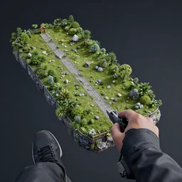 3 d render of a level design concept art, from ego perspective, point of view, octane render, unreal engine, wlop, 4 k