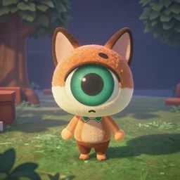 an Animal Crossing themed moving eye illusion