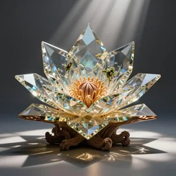 exotic surreal living glass prism flower by chris wood, sunbeams, exquisite, featured on behance