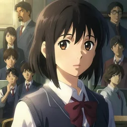 “ realistic pictures, aoi miyazaki in school uniform, light and shadow effects, intricate, highly detailed, digital painting, art station, concept art, smooth, sharp focus, illustration, advanced digital anime art, atmospheric lighting, detailed face, by makoto shinkai, stanley artgerm lau, wlop, rossdraws, art by artgerm and greg rutkowski and alphonse mucha and william - adolphe bouguereau, craig mullins, j. c. leyendecker ”