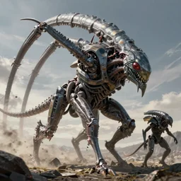 warhammer 40k tyranids art, digital art, illustration, wide angle, fine details, cinematic, highly detailed, octane render, 4k, unreal engine