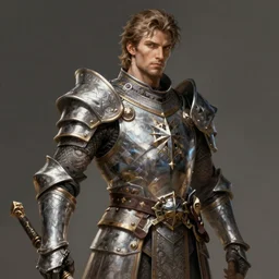 Portrait of rugged male Paladin, D&D, muscular, fantasy, intricate, elegant, highly detailed, digital painting, artstation, concept art, smooth, sharp focus, illustration, art by artgerm and greg rutkowski and alphonse mucha