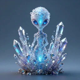 a alien plant made of crystal gems, bioluminiscense, fantasy art, digital art