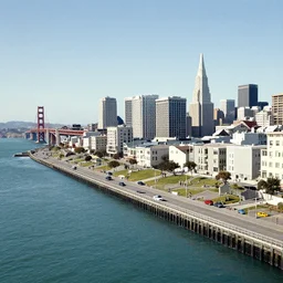 san francisco harbor line art by stephen wiltshire