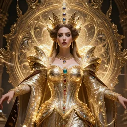 portrait of a powerful queen in the style of donato giancola. glowing, ornate and intricate, stunning, dynamic lighting, intricate and detailed.