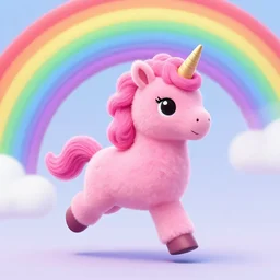 pink fluffy unicorn dancing on rainbows, it's so fluffy! i'm gonna die!, trending on artstation