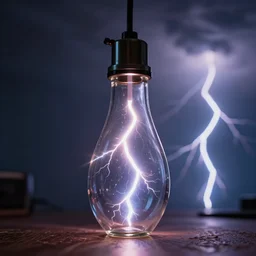 Lightning in a bottle, cinematic, dramatic, 8K 50mm ISO 10, fast shutter speed, lens flare