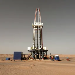 an oil derrick on mars