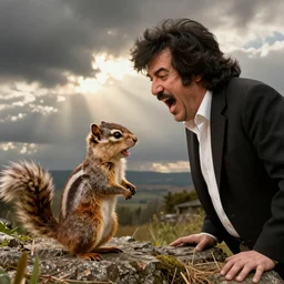 bob ross screaming at chipmunks