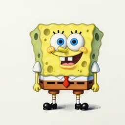 sponge bob by pablo picasso, detailed drawing, 8 k, hd,