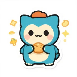 cute miss mascot stalgamin stalgamin snorunt food sticker art, cronobreaker, beeple game icon