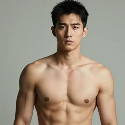 a beautiful shirtless man