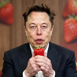 elon musk as a strawberry