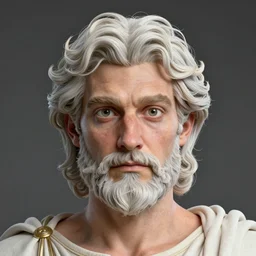 a digital 3 / 4 portrait of a crazy eyed greek god, by antonio mello, 3 d nft, nendoroid 3 d, cyberpunk artm, cgsociety, seapunk, anime aesthetic, rendered in maya