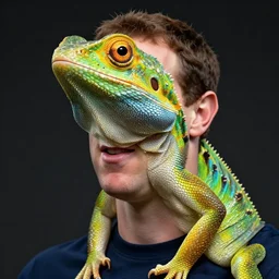 portrait of zuckerberg as lizard, 4 k, high resolution, high detaile, smooth, sharp focus