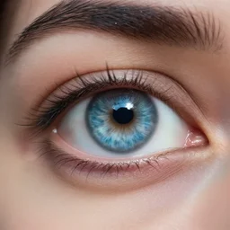 real eye with the reflection of heaven