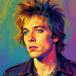 A psychedelic portrait of billie joe armstrong, vibrant color scheme, highly detailed, in the style of romanticism, cinematic, artstation, Moebius, Greg rutkowski