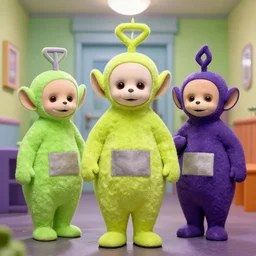 serious teletubbies in the backrooms