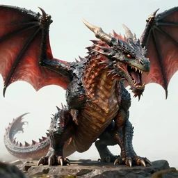 big dangerous dragon, realistic, 8 k, extremely detailed, cgi, trending on artstation, hyper - realistic render, by greg rutkowski