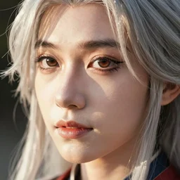 closeup headshot photo of the person who is a creative but bad cosplayer