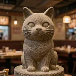 close up of cat monolithic pillar in a cantina landscape