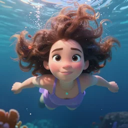 underwater lofi shehulk portrait, Pixar style, by Tristan Eaton Stanley Artgerm and Tom Bagshaw.