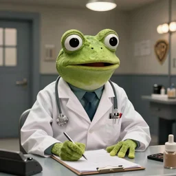 pepe frog as doc, film still the silence of the lambs, asylum prison scene, high quality, hd, 4 k, warner, hbo, cinema frame