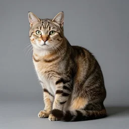a cat sitting isolated, studio lighting