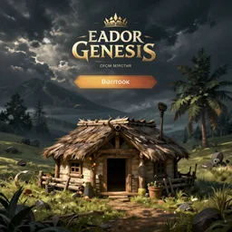 a hut, in concept art of main menu loading screen background. for russian mmorpg eador genesis, eador genesis. by a freelance artist, artstation, behance