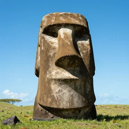 extreme giga Chad face Easter island head