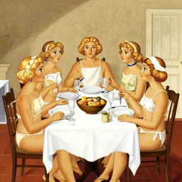 venusians eating dinner