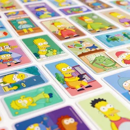 an endless stream of cards that feature animated shows like the simpsons, futurama, south park, bojack horseman etc., 3 d
