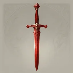 red fantasy sword, intricate, elegant, highly detailed, digital painting, 4k, HDR, concept art, detailed jewelry, smooth, sharp focus, illustration, art by Artgerm, H R Giger and Alphonse Mucha