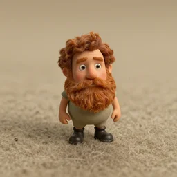 tiny bearded human shorter than carpet wool, macro photography, cinematic, honey i shrunk the kids remake