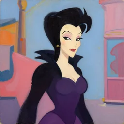 greg manchess portrait painting of morticia from addams family as overwatch character, medium shot, asymmetrical, profile picture, organic painting, sunny day, matte painting, bold shapes, hard edges, street art, trending on artstation, by huang guangjian and gil elvgren and brom