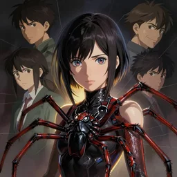 a human girl with the body of a spider, realistic shaded lighting poster ilya kuvshinov, katsuhiro, jeremy lipkin and michael germash, makoto shinkai, loish and clamp style, trending on art station