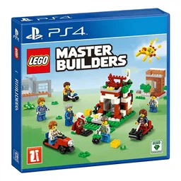 a lego game for ps 4 called master builders, box art