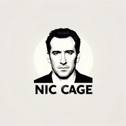 a minimalist logo for a dating app only for nic cage